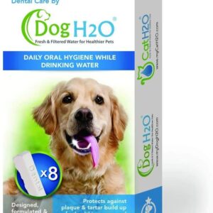 Goofy Tails Dog H2O Dental Care Tab for Oral Hygiene | for Water Fountain Filter(8 Tabs)