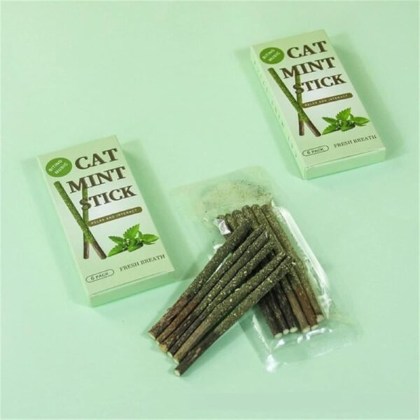 emily pets Cat Chew Sticks Cat Catnip Sticks Natural Catnip Toys Cat Teeth Nip for Cat Teeth Cleaning Playful Entertainment for Kittens and Cats Chew Mint Stick Toy.