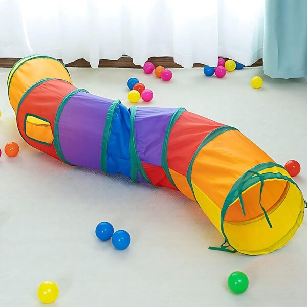 FAB TECH Kid Cat Toys Cat Tunnel Kitty Puppy Toys for Puzzle Exercising Collapsible Pet Tube Play Toy Indoor Outdoor Hiding Training Toy (2 Way) (Tunnel)