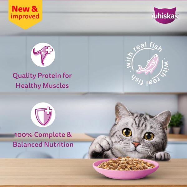Whiskas Wet Food for Adult Cats (1+Years), Salmon in Gravy Flavour, 14 Pouches (14 x 80g)