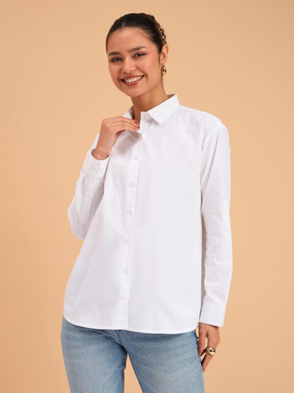 barcino Black Poplin Oversized Shirt