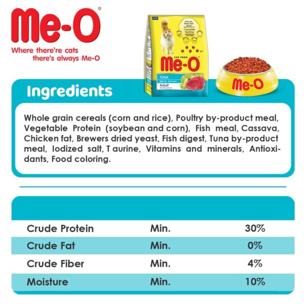 Me-O Adult Dry Cat Food Tuna Flavour 3 Kg