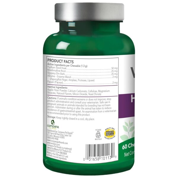 Vet’s Best Hairball Relief Digestive Aid, 60 Chewable Tablets