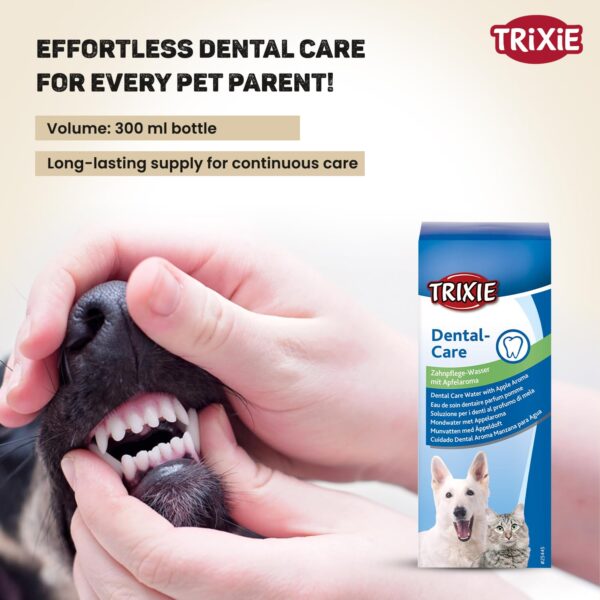 Trixie Apple Flavoured Water Additive Dental Care Liquid for Dogs and Cats, 300 ml
