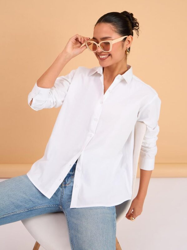 barcino Black Poplin Oversized Shirt