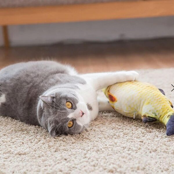 Sunkizzrs Catnip Mint Simulation Fish Toy for Cat (20cm/7.87inch) – Catnip Toys for Cats – Interactive Kitten Chewing Scratching Play Fun Pet Toys