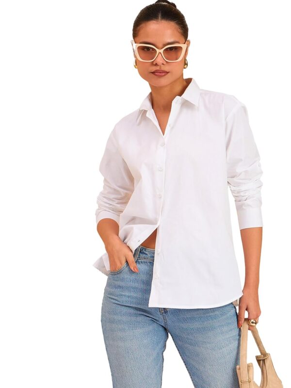 barcino Black Poplin Oversized Shirt