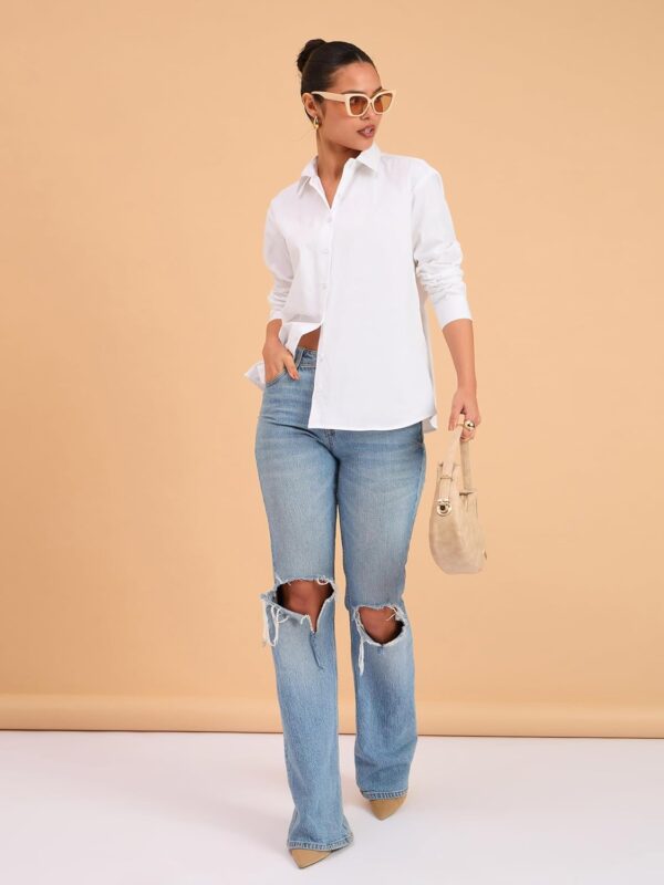 barcino Black Poplin Oversized Shirt