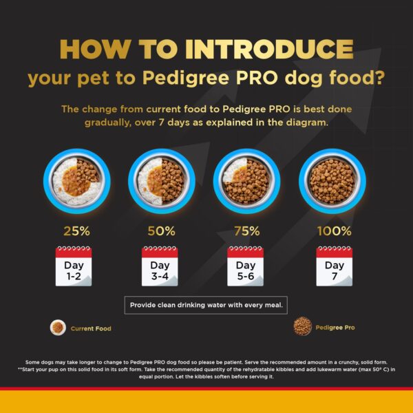 Pedigree PRO Adult Large Breed, 10 kg Dry Dog Food, Vet Trusted Brand, Expert Nutrition, Quality Protein, 33% More Nutrients (18 Months Onwards)