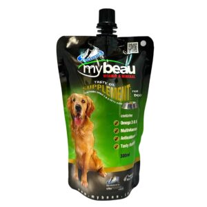 Palamountains My Beau for Dogs  Omega 3 & 6, Essential Vitamins  Enhances Skin, Coat, Immunity, Digestion & Reduces Fur Balls  High Absorption & Palatable Formula 300ml