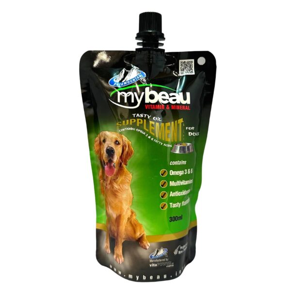 Palamountains My Beau for Dogs  Omega 3 & 6, Essential Vitamins  Enhances Skin, Coat, Immunity, Digestion & Reduces Fur Balls  High Absorption & Palatable Formula 300ml