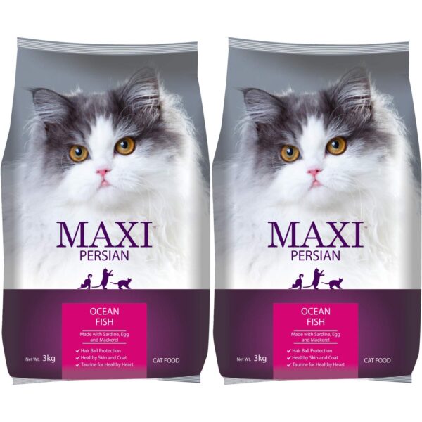 Maxi Persian Adult(+1 year) Dry Cat Food, Ocean Fish, 3kg (BUY 1 GET 1 FREE)