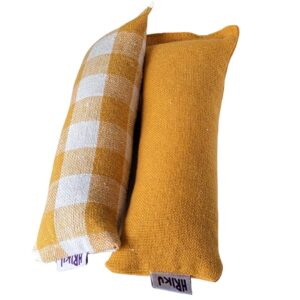 HRIKU Catnip Kicker Toy for Cats I Safe & Non-Toxic I High Potency I Cats Stimulant I Grown in India - Set of 2 (Yellow Mix)