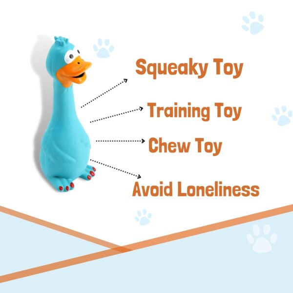 Foodie Puppies Natural Latex Rubber Squeaky Dog Toy – (Blue Duck) | Small Dogs & Puppy | Durable, Animal Design, Fetch & Chew Safe Play Toy | Reduce Separation Anxiety