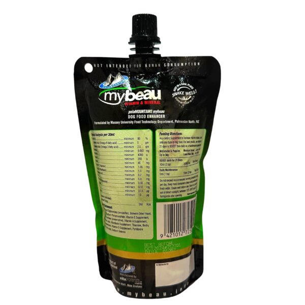 Palamountains My Beau for Dogs  Omega 3 & 6, Essential Vitamins  Enhances Skin, Coat, Immunity, Digestion & Reduces Fur Balls  High Absorption & Palatable Formula 300ml