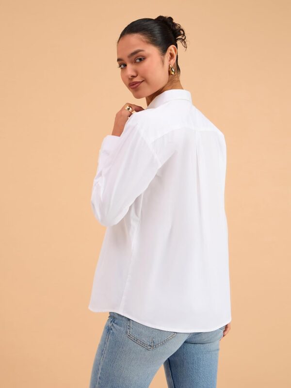 barcino Black Poplin Oversized Shirt
