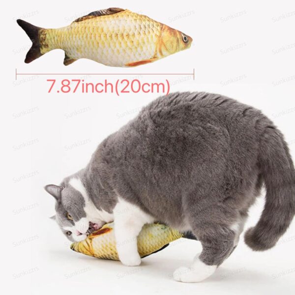 Sunkizzrs Catnip Mint Simulation Fish Toy for Cat (20cm/7.87inch) – Catnip Toys for Cats – Interactive Kitten Chewing Scratching Play Fun Pet Toys