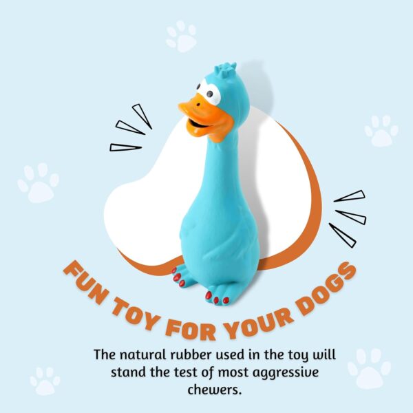 Foodie Puppies Natural Latex Rubber Squeaky Dog Toy – (Blue Duck) | Small Dogs & Puppy | Durable, Animal Design, Fetch & Chew Safe Play Toy | Reduce Separation Anxiety