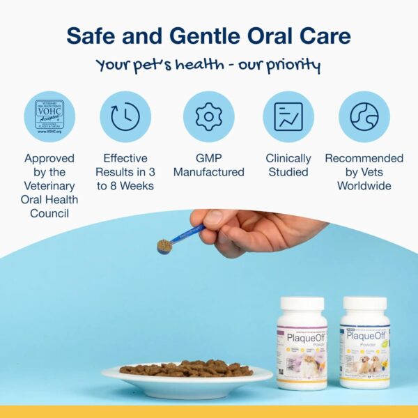 ProDen PlagueOff Feed Supplement for Cats Original PlaqueOff for Cats, Natural Tooth Care Powder, Protects Against Bad Breath, Helps with Tartar and Plaque 20gm