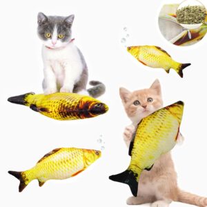Sunkizzrs Catnip Mint Simulation Fish Toy for Cat (20cm/7.87inch) - Catnip Toys for Cats - Interactive Kitten Chewing Scratching Play Fun Pet Toys