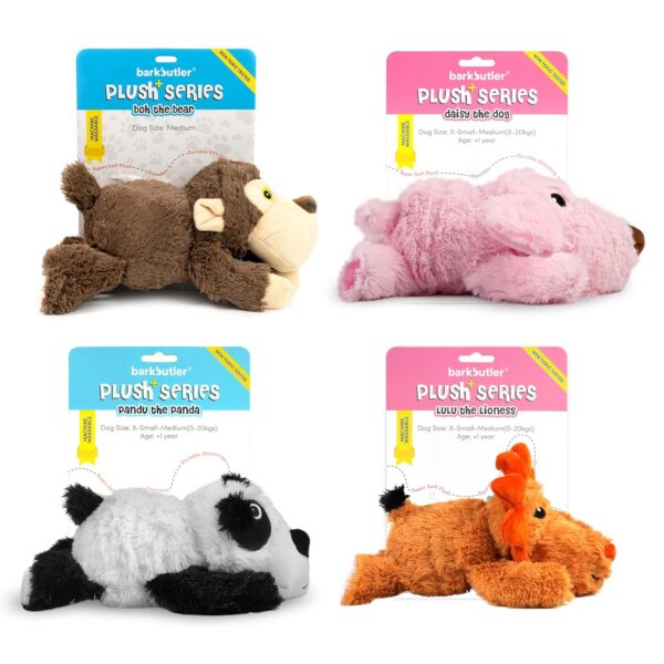 BarkButler BOH The Bear: Brown Plush Dog Toy, Squeaker Inside, Super Soft & Durable Fabrics, Machine Washable – Soft Toys, Dog Toys for Large Dogs (0-20kgs)