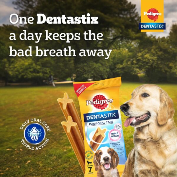 Pedigree Dentastix Dog Treat Oral Care For Adult Medium Breed 10 25 Kg 28 Sticks 720g Monthly Pack Chicken - Image 3