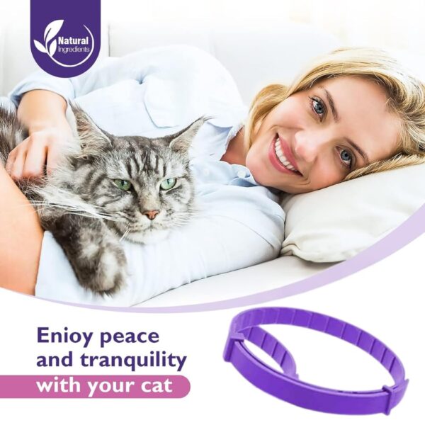 Taily Tails Cat Calming Collar – Pheromone Calming Collar for Cat Anxiety Relief – 60-Day Long-Lasting Waterproof & Adjustable – Stress & Behavior Control