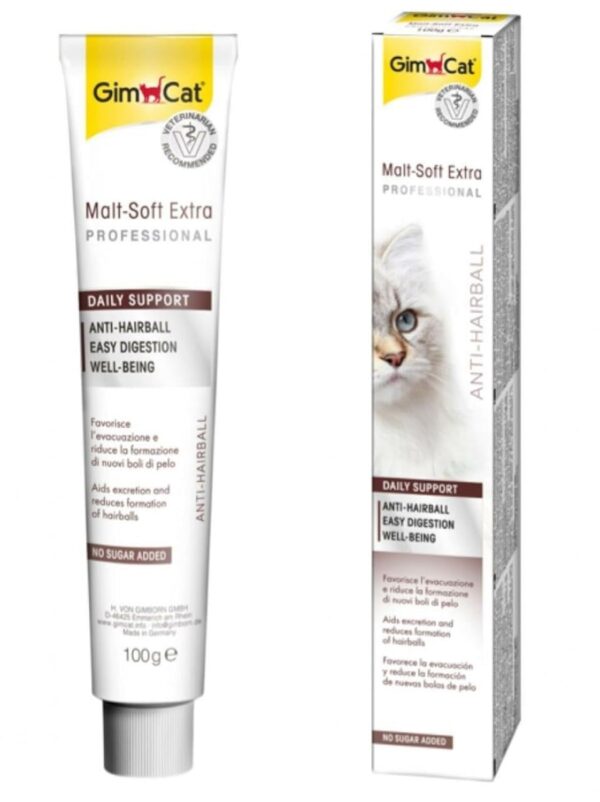 DynamicSales (India) GimCat Malt-Soft Paste Extra – Anti-Hairball Katzensnack frdert Ausscheidung von Haarballen – 1 Tube (1 x 50 g, All Life Stages, cat)