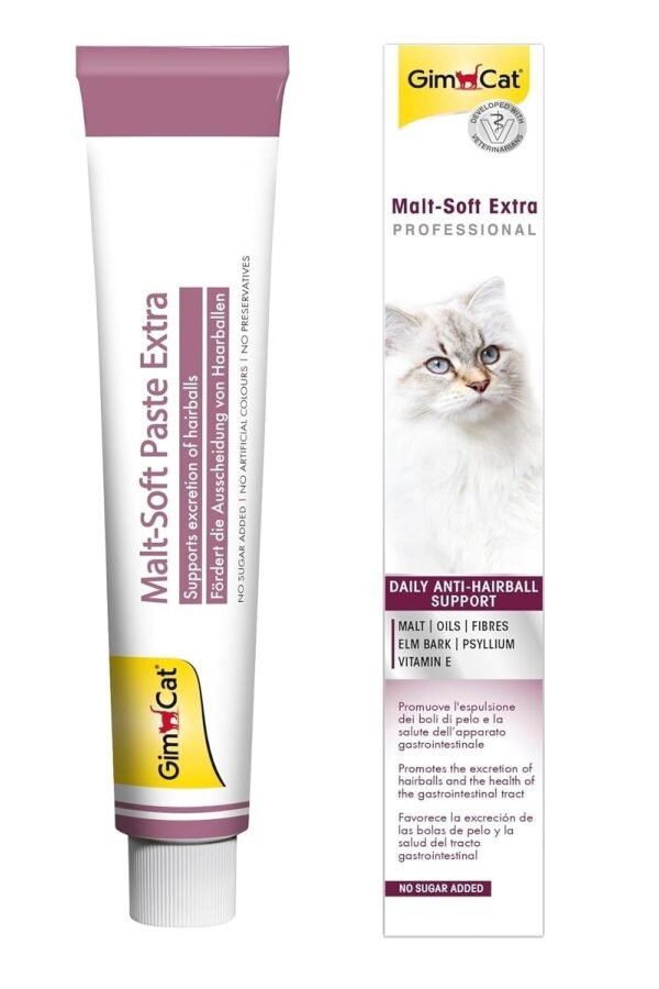 DynamicSales (India) GimCat Malt-Soft Paste Extra - Anti-Hairball Katzensnack frdert Ausscheidung von Haarballen - 1 Tube (1 x 50 g, All Life Stages, cat)
