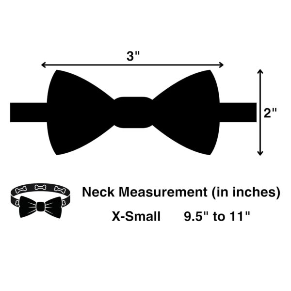 All For Fur Cat & Puppy Bow Tie (XS) | Adjustable Collar Strap | D-Ring for Leash Attachment | Bowtie with Collar | Luxury Dog Accessories | Bow for Cats & Pups | Money Mafia