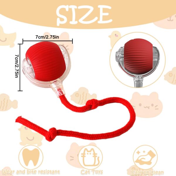 Agirav Tails Cat Toys,Agile Moving Cat Ball with Elastic Mesh Tail,Interactive Cat Toys for Indoor Cats,Motion Activated,Ultra-Fast Kitten Toys