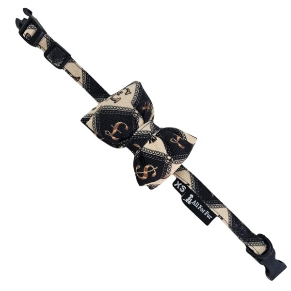 All For Fur Cat & Puppy Bow Tie (XS) | Adjustable Collar Strap | D-Ring for Leash Attachment | Bowtie with Collar | Luxury Dog Accessories | Bow for Cats & Pups | Money Mafia