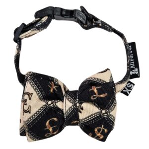 All For Fur Cat & Puppy Bow Tie (XS) | Adjustable Collar Strap | D-Ring for Leash Attachment | Bowtie with Collar | Luxury Dog Accessories | Bow for Cats & Pups | Money Mafia
