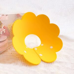 Pets Empire Adjustable Flower Shape Cat Cone Collar - Lightweight Recovery Collar for Small Pets After Surgery: Puppies, Kittens, Dogs, Cats - Soft, Comfortable Design Size - S (Yellow) Pack of 2
