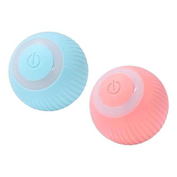 TAMQUSAK Smart LED 360 Cat Toy Ball, Interactive Rechargeable Rotating Ball with LED Automatic Rotating Smart Obstacle Avoiding Chasing (Multicolor)(Pack of 1) (Multi)