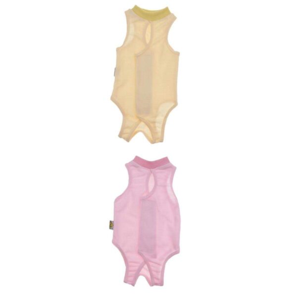 CALANDIS 2Pcs After Shaving Recovery Suit for Cat Dog Pink & Yellow L | Cat Supplies
