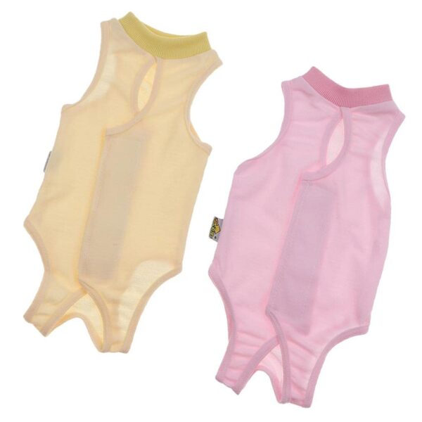 CALANDIS 2Pcs After Shaving Recovery Suit for Cat Dog Pink & Yellow L | Cat Supplies