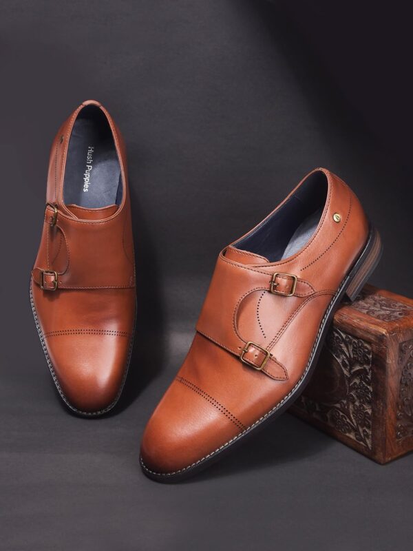 Hush Puppies Mens Bryson Brouge Monk Loafer