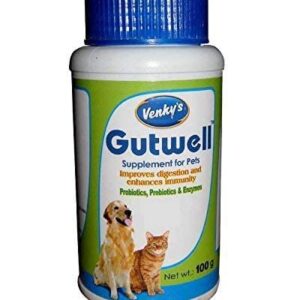 Venworld Gutwell Gut Health Powder, Prebiotics, Probiotics & Enzymes For Dogs And Cats, 100 Gms