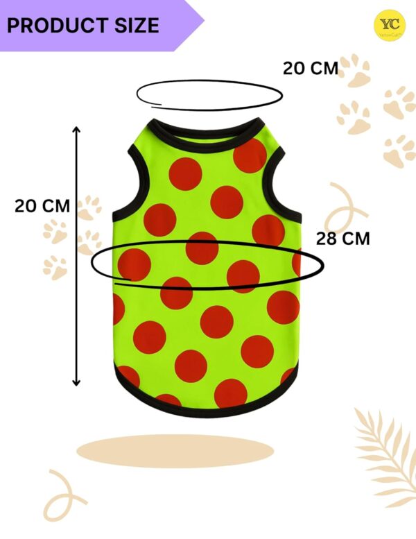 Yellowcult Cute Pet T-Shirt Clothes, Summer Sweetshirts Teddy Pet Random Design mesh Outfit for Small Dog, cat, Puppy, Kitten, Diwali, Festival, Travel, Outing, Photos (XS- Any 1)