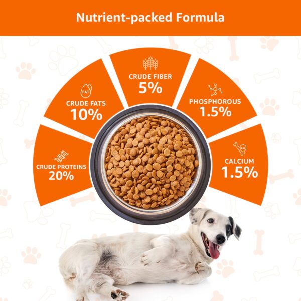 Amazon Basics Dry Dog Food | 1 Kg Trial Pack| Chicken & Rice | with Real Chicken Meat | Kibble for Adult Dogs | Packed with Protein | Suitable for All Breeds