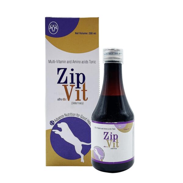 BULLYPET ZipVit Multivitamin Immunity Booster & Appetite Stimulation Amino Acid Supplement for Dogs & Cats