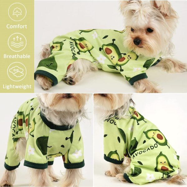 KUTKUT Polycotton Blend Dog Cat Bodysuit Pjs Spring Summer Autumn Dog Clothes For Puppies Small Dogs Kitten Girl-Boy,Pet Jammies Outfit (Size:M,Chest:40Cm,Length:30Cm,Multicolor,1 Count)