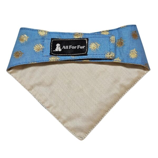 All For Fur Cat & Puppy Bandana | Adjustable Velcro Closure | Adjustable Cotton Bandana/Scarf | Luxury Dog & Cat Accessories | Bandana/Scarf for Cats & Puppies (XS) | Ethnic Blue