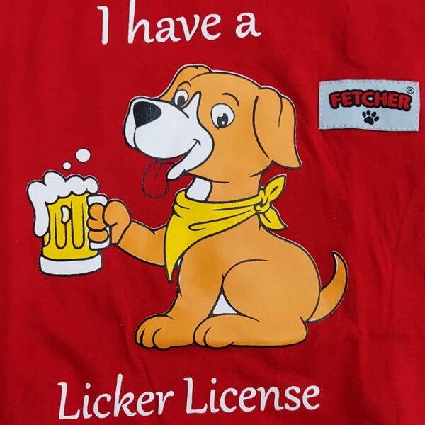 FETCHER Ink Blue & Bright Red T-Shirt For Dogs & Cats (26″ 4Xl), Pack Of 1